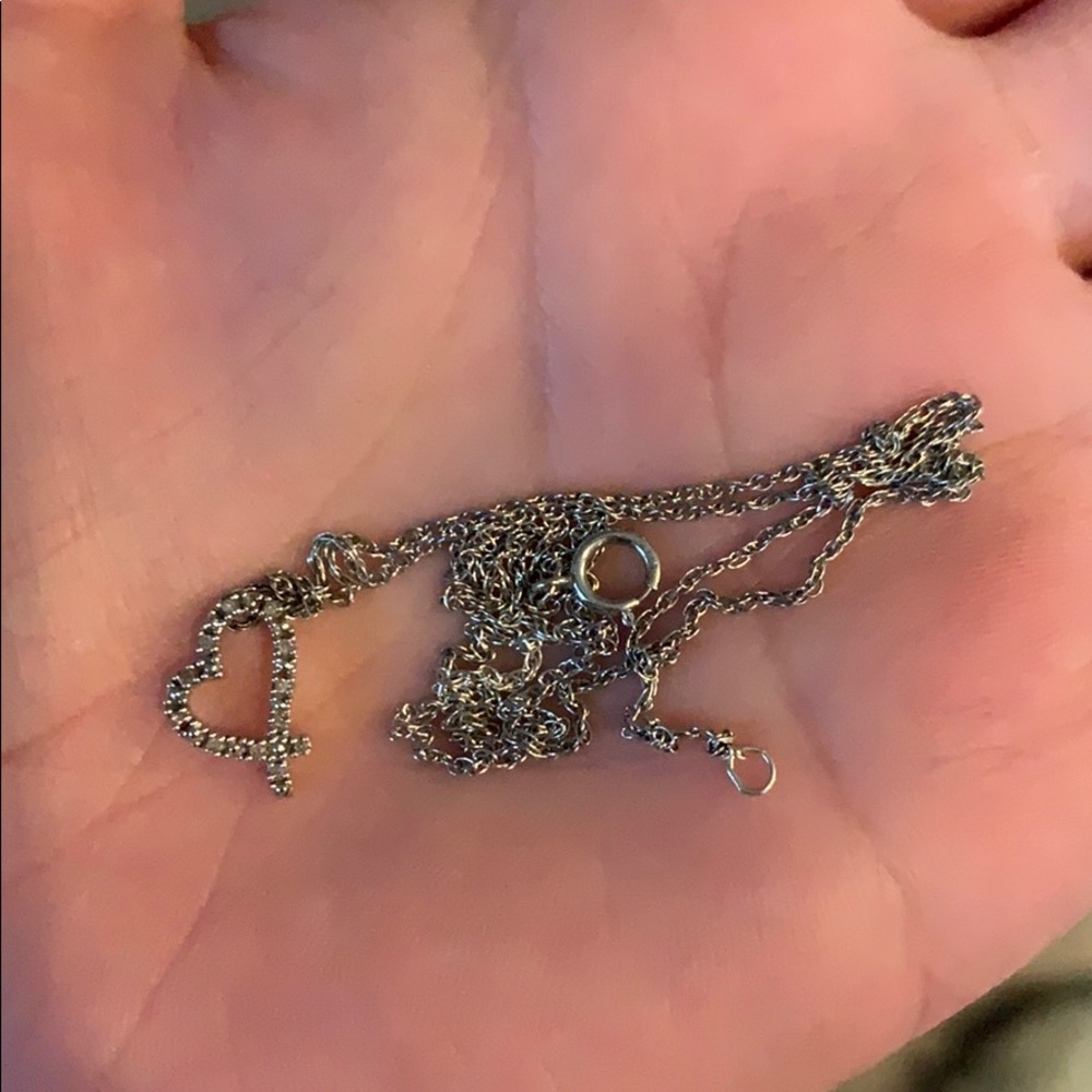 $200 sterling silver heart pendant necklace